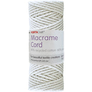 Macrame Cord Twisted 39m 3mm - White