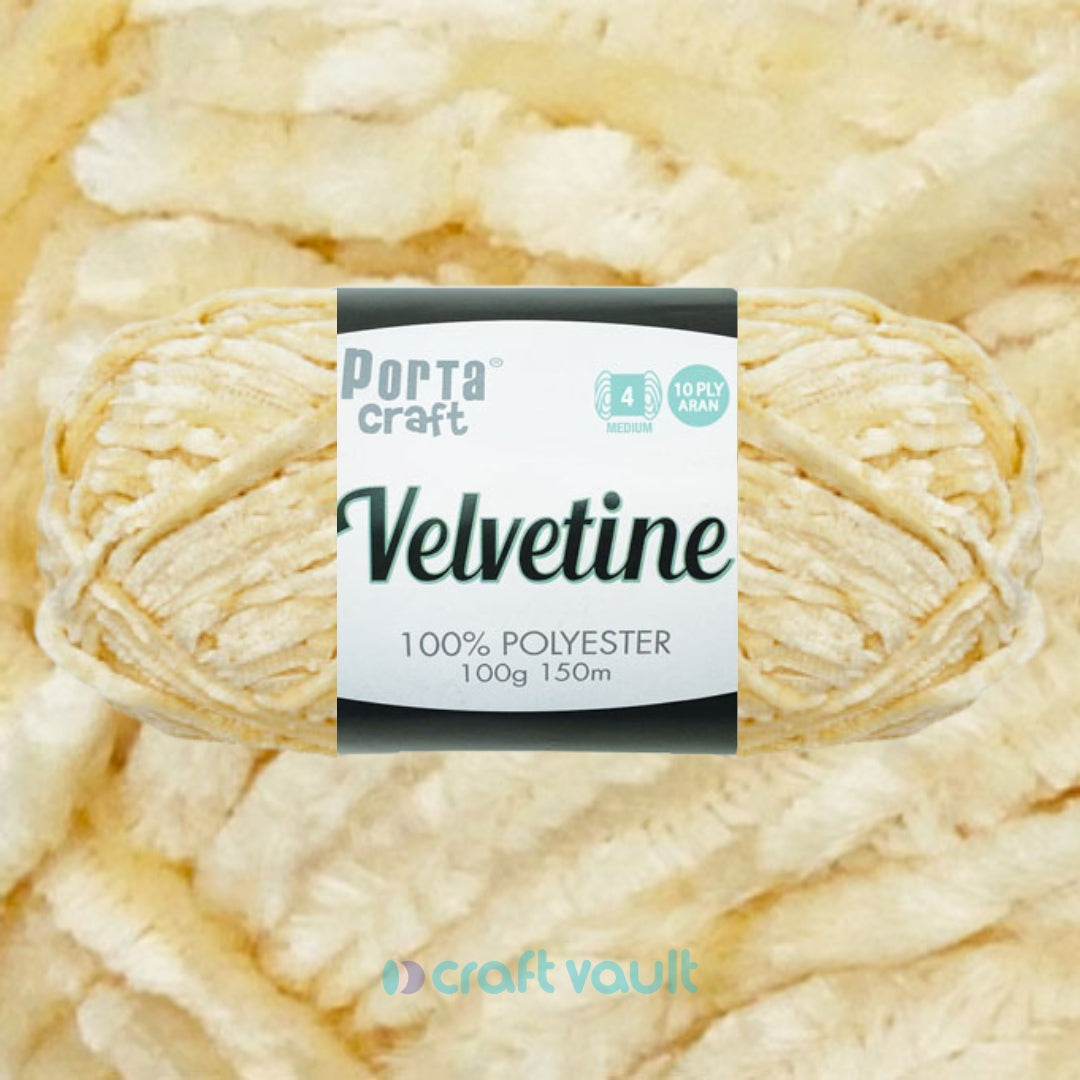 Velvetine Yarn 100g 150m Ivory