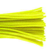 Neon Yellow Pipe Cleaners 6mm 50pk