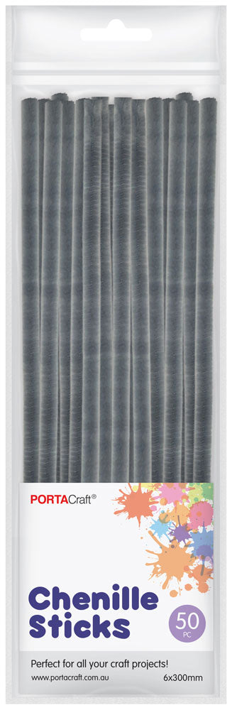 Koala Grey Pipe Cleaners 6mm 50pk
