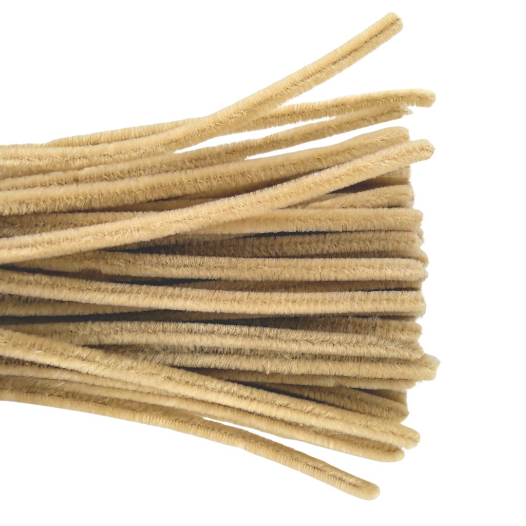 Light Brown Pipe Cleaners 6mm 50pk