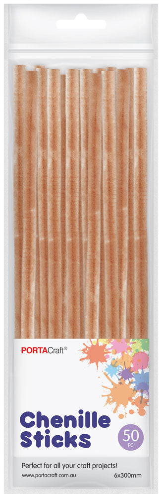 Light Brown Pipe Cleaners 6mm 50pk