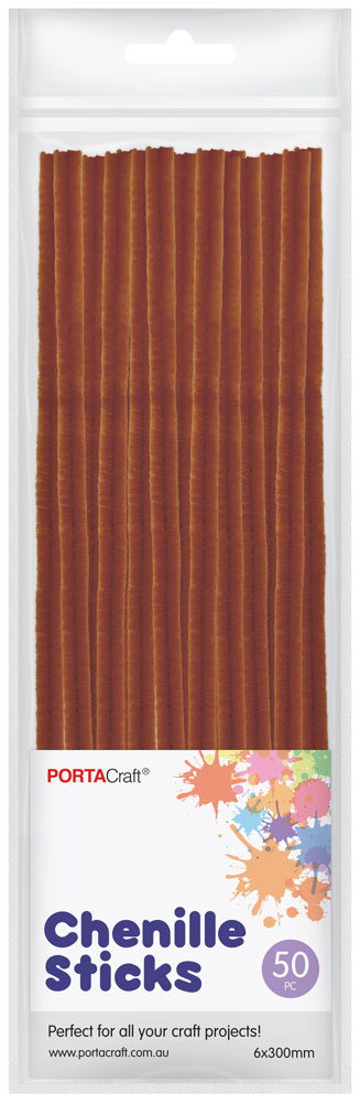 Brown Orangutan Pipe Cleaners 6mm 50pk