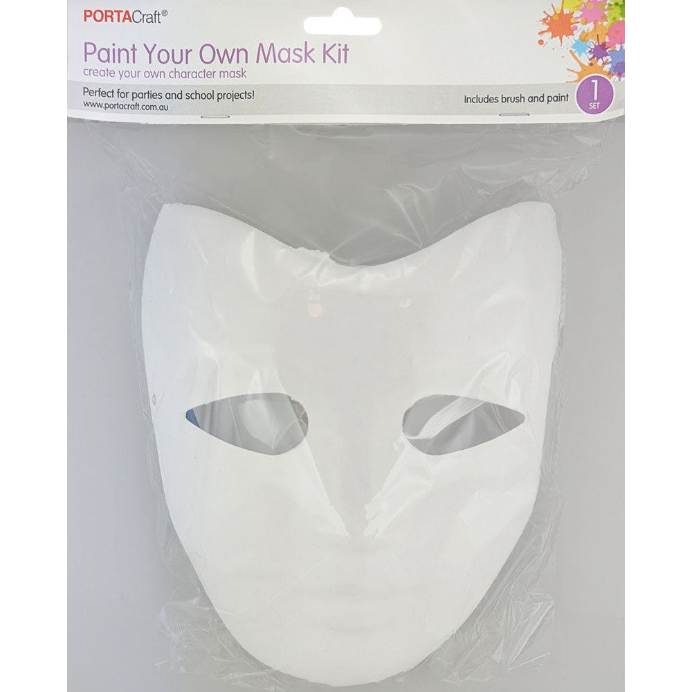 Paper Mache Full Face Mask Paint Set 18.5x21cm