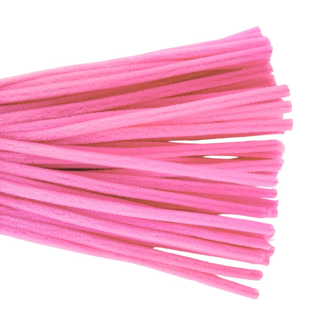 Chenille Stems 6mm 50pk Hot Pink