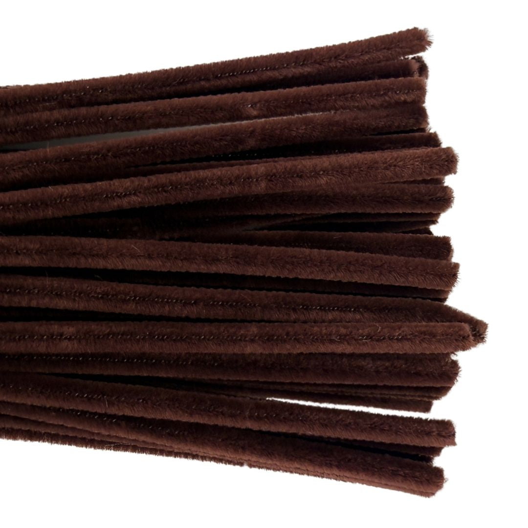 Chenille Stems 6mm 50pk Brown
