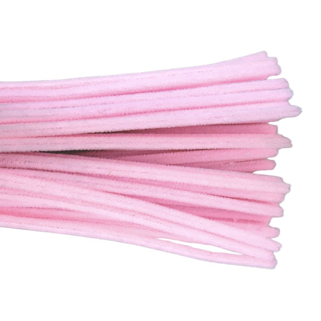 Chenille Stems 6mm 50pk Light Pink