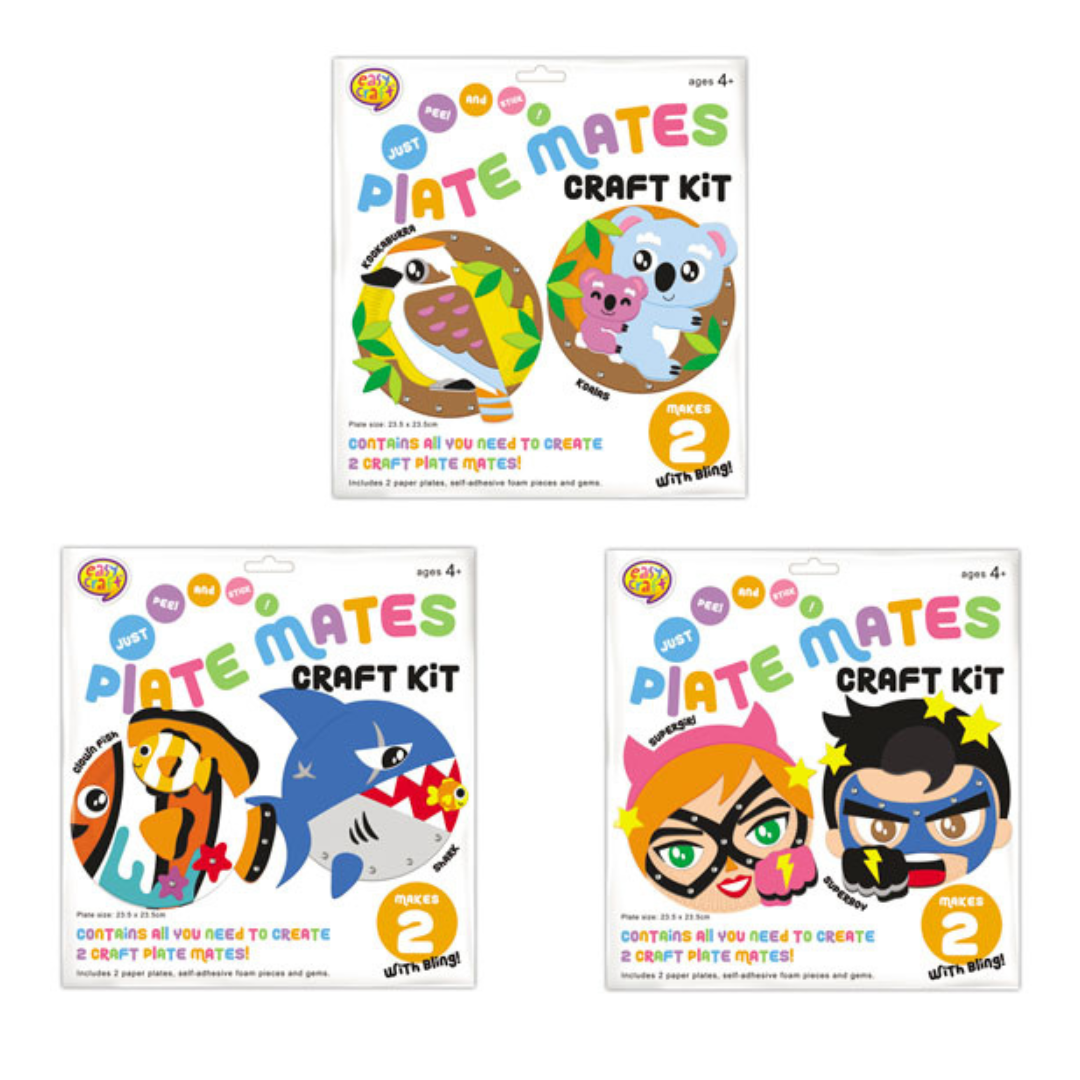 Plate Mates Craft Kit 3 Assorted
