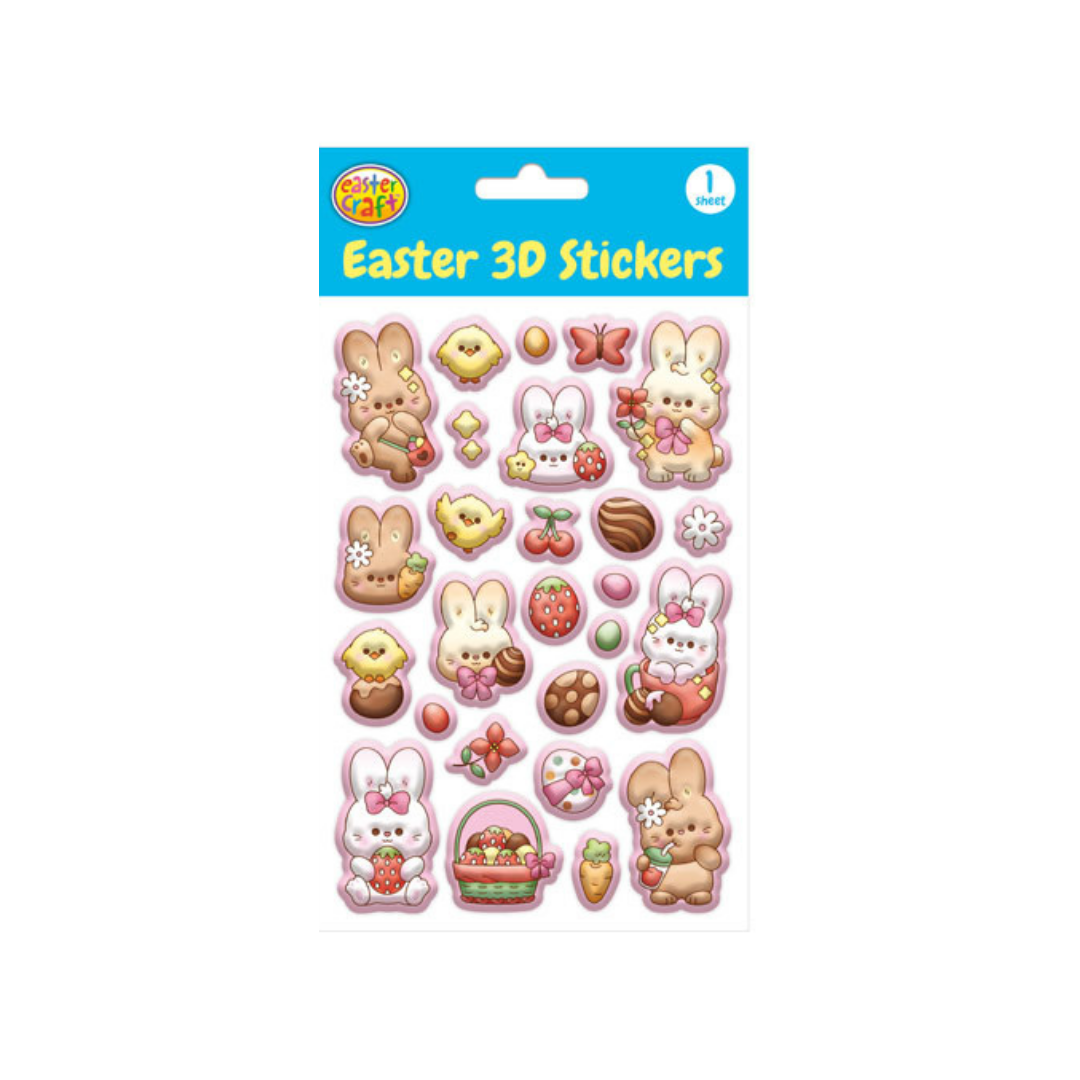 Porta Craft 3D Foil Easter Stickers - Pink