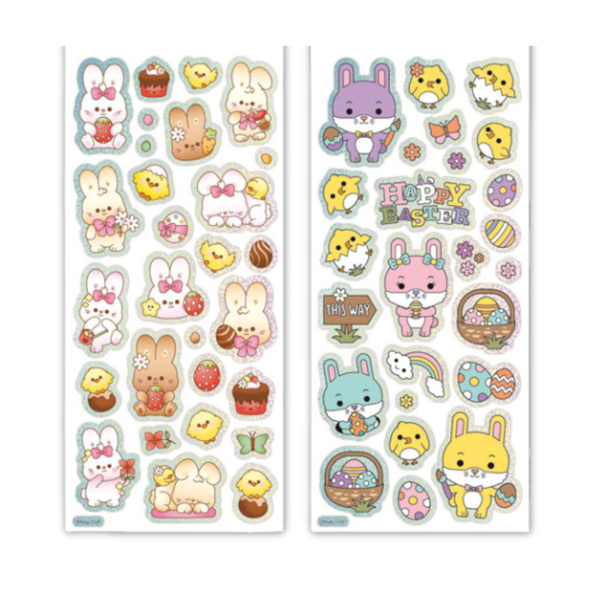 Porta Craft Easter Holographic Stickers 106pcs