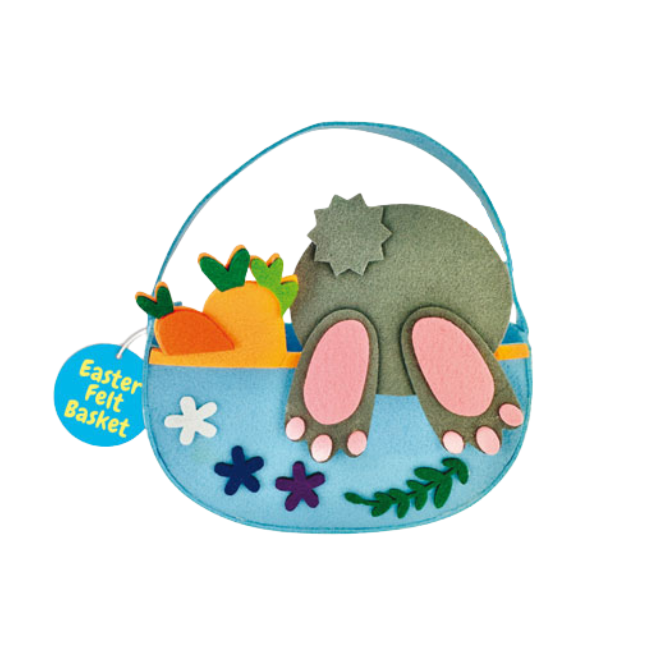 Easter Character Egg Hunt Felt Basket - Blue