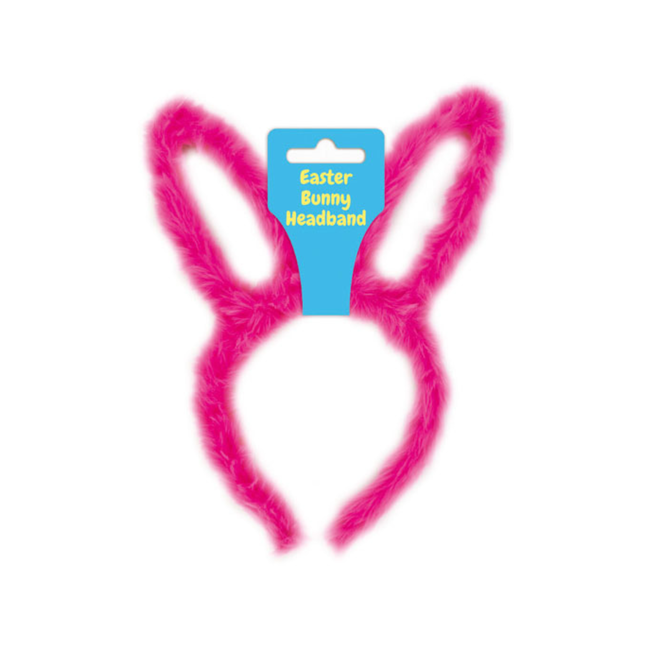 Easter Fluffy Bunny Ears Headband - Hot Pink