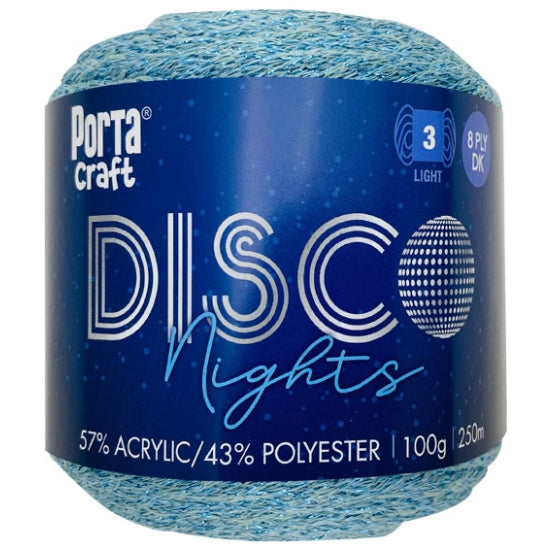 Disco Nights Sparkle Yarn 100g 250m Amazite