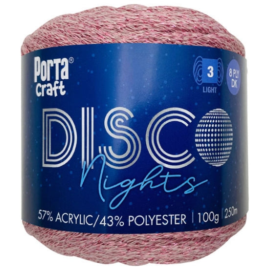 Disco Nights Sparkle Yarn 100g 250m Kunzite