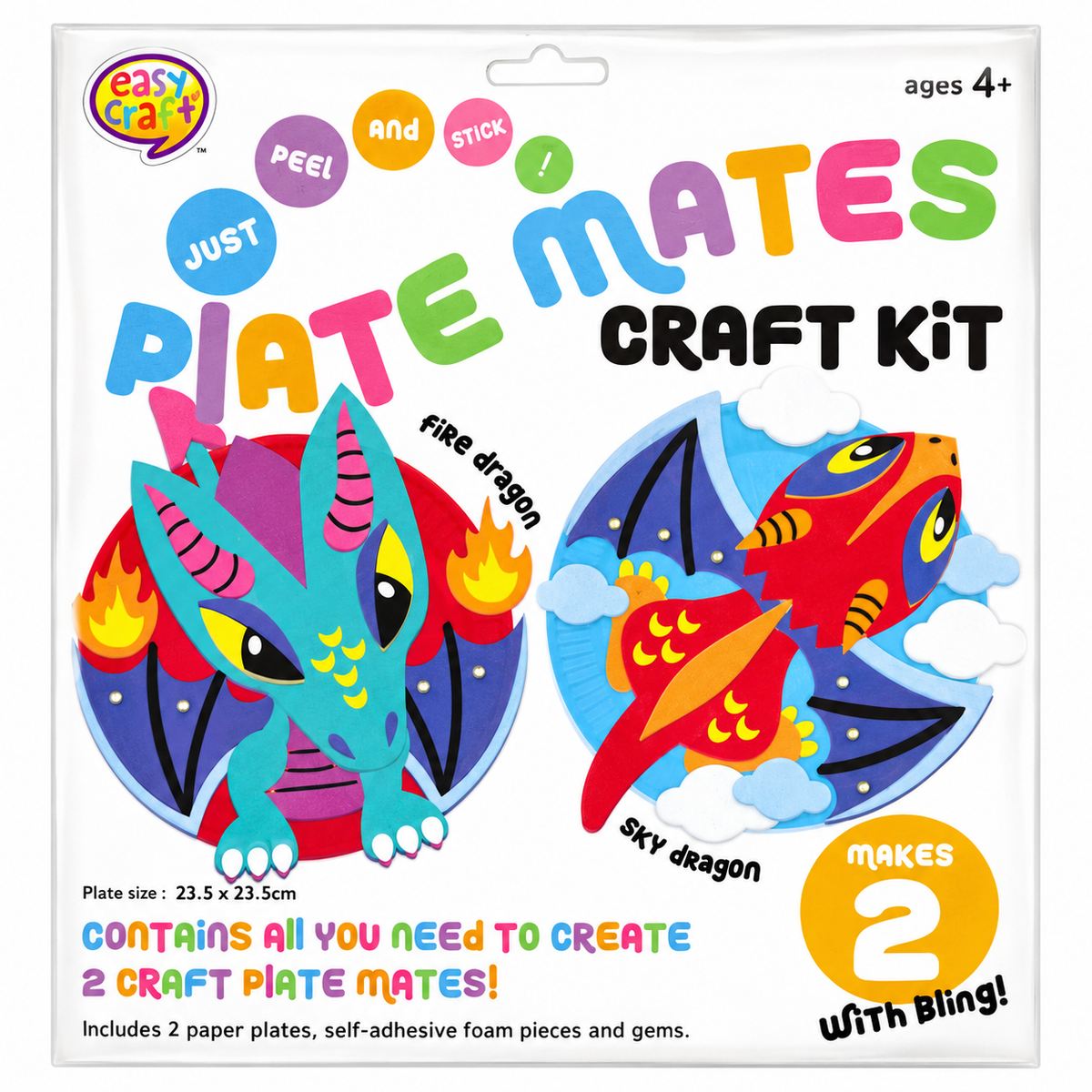 Dragon Paper Plate Craft Kit – Fire Dragon & Sky Dragon
