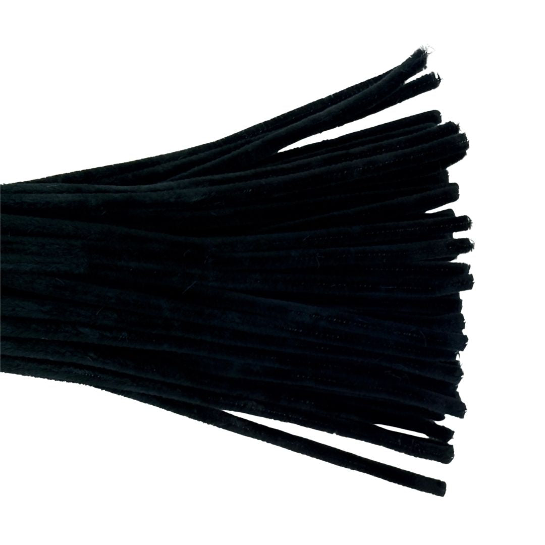 Chenille Stems 6mm 50pk - Black