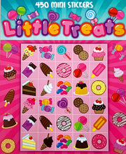 Sweet treat themed sticker booklet with 450 colourful stickers for scrapbooking, party crafts and planners