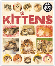 Cute kitten sticker booklet with 300 designs for cat lovers, journals, planners and scrapbooks