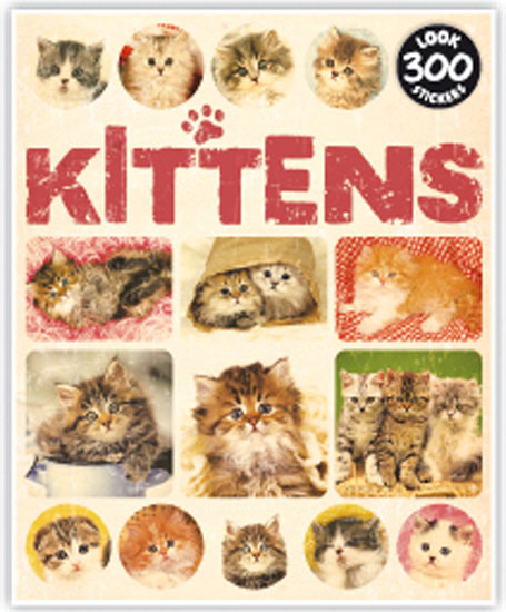 Cute kitten sticker booklet with 300 designs for cat lovers, journals, planners and scrapbooks