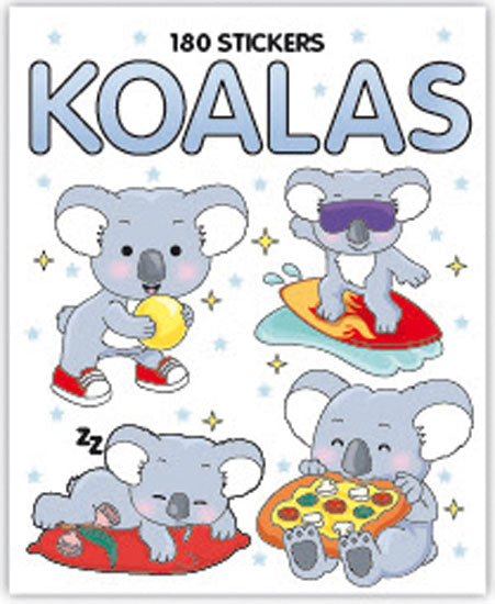 Koala themed sticker booklet with 180 designs for Aussie animal crafts and school projects