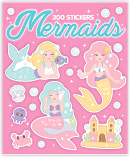 Underwater mermaid sticker booklet with 300 colourful designs for journals, scrapbooking and kids activities