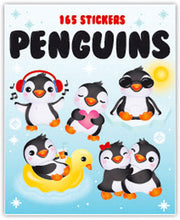 Penguin themed sticker booklet with 165 cute designs for school projects, journals and craft packs