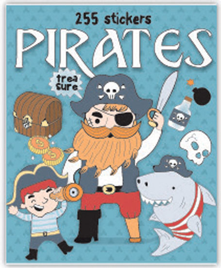 Pirate adventure sticker booklet with 225 designs for party crafts, scrapbooks and treasure-themed play