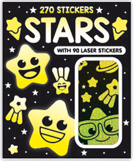 Cosmic star and space sticker booklet with 270 designs including 90 sparkly foil-style stickers for planners