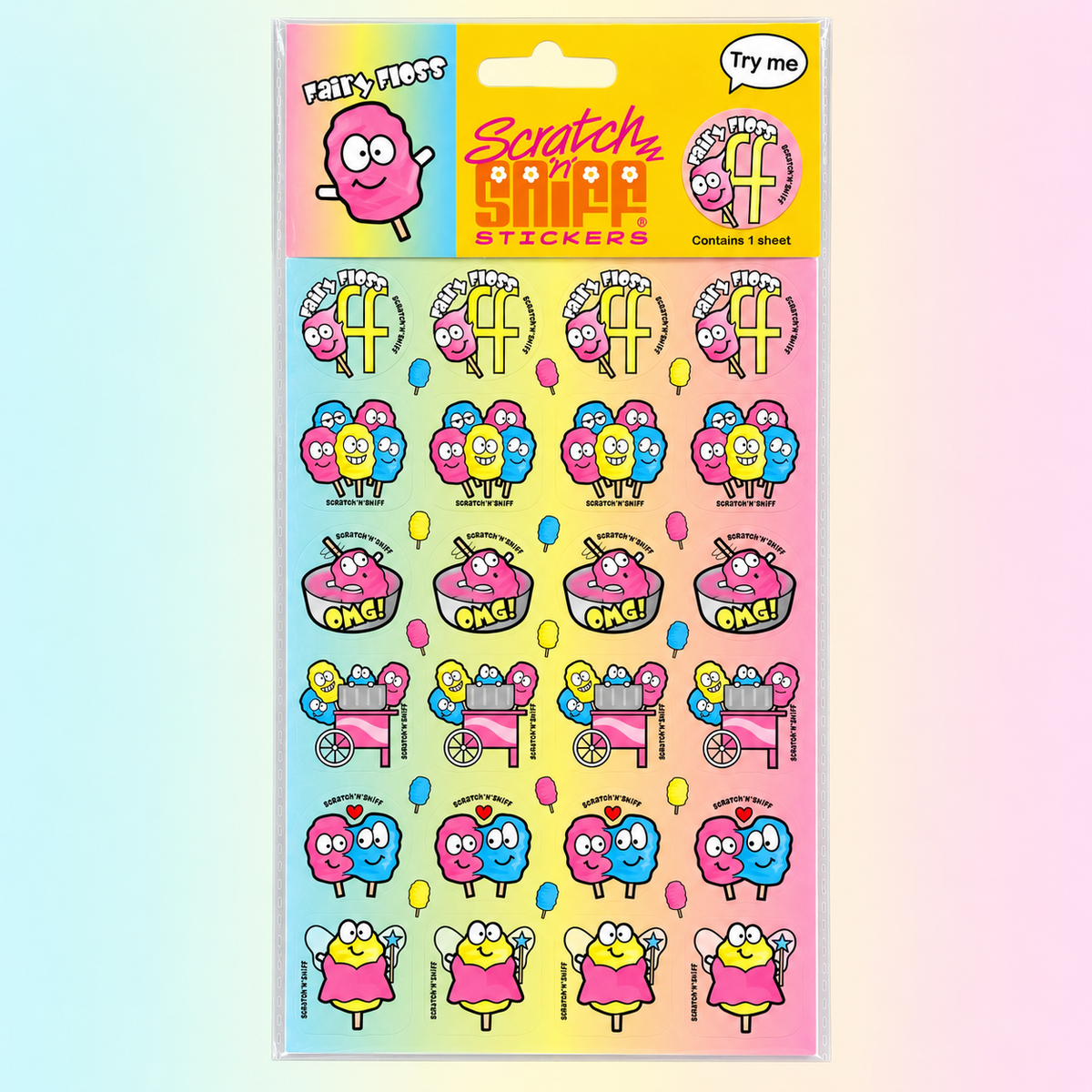 Fairy Floss Stickers Scented