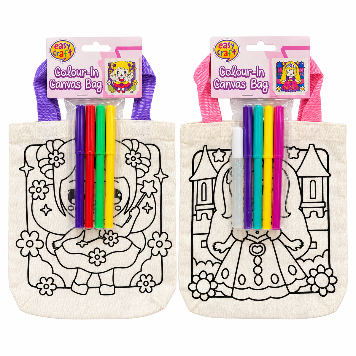 Colour Your Own Bags 2 Pack - Fairy & Princess
