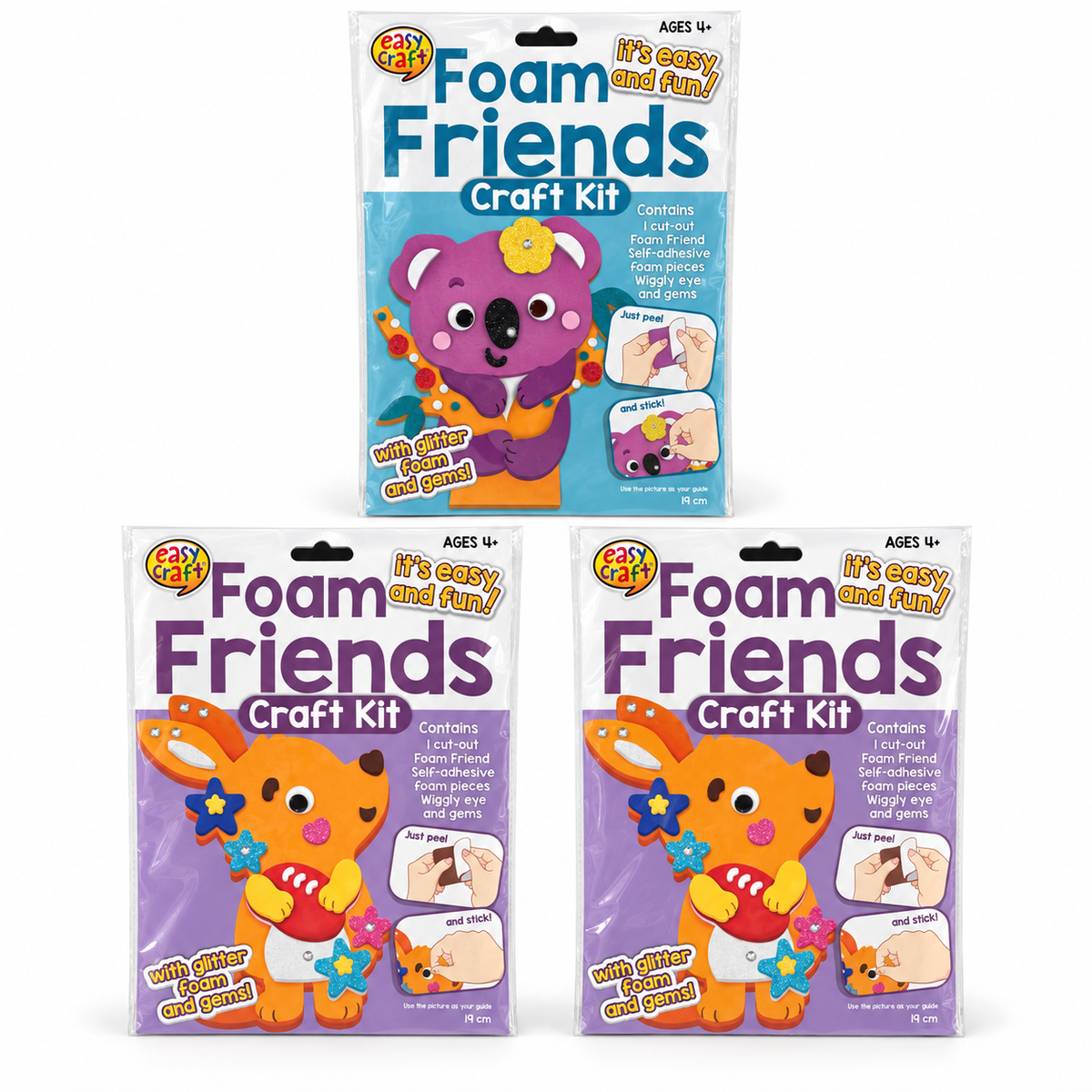 Australian Animals Foam Friends Craft Kit 3pk