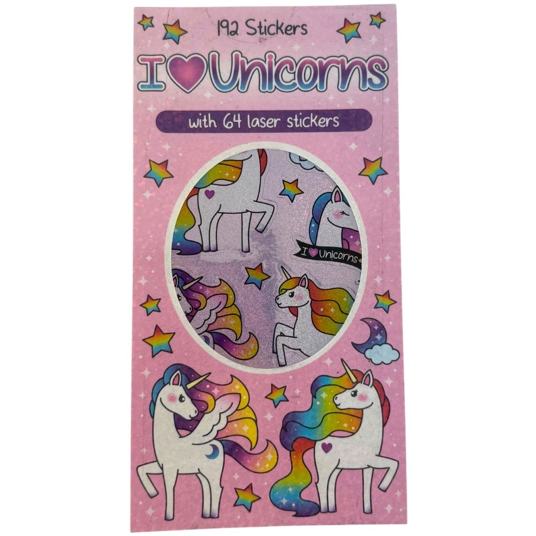 Sticker Books - I Love Unicorns 192 Stickers