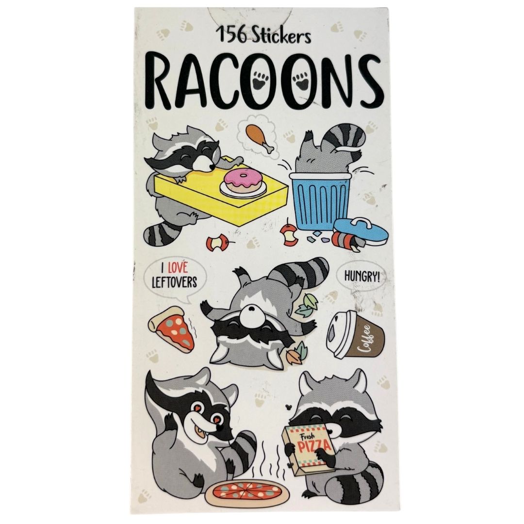 Sticker Books - Racoons 156 Stickers