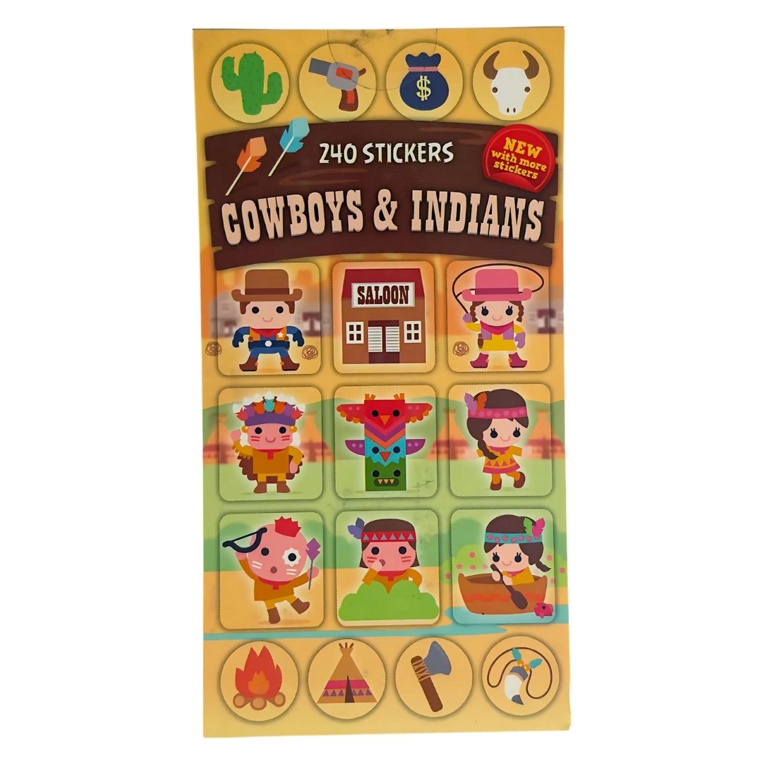 Sticker Books - Cowboys & Indians 240 Stickers