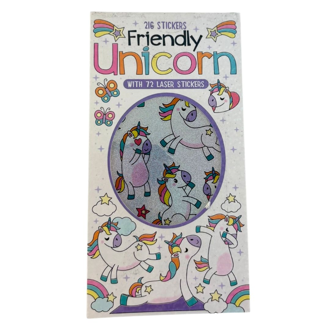 Sticker Books - Friendly Unicorn 216 Stickers