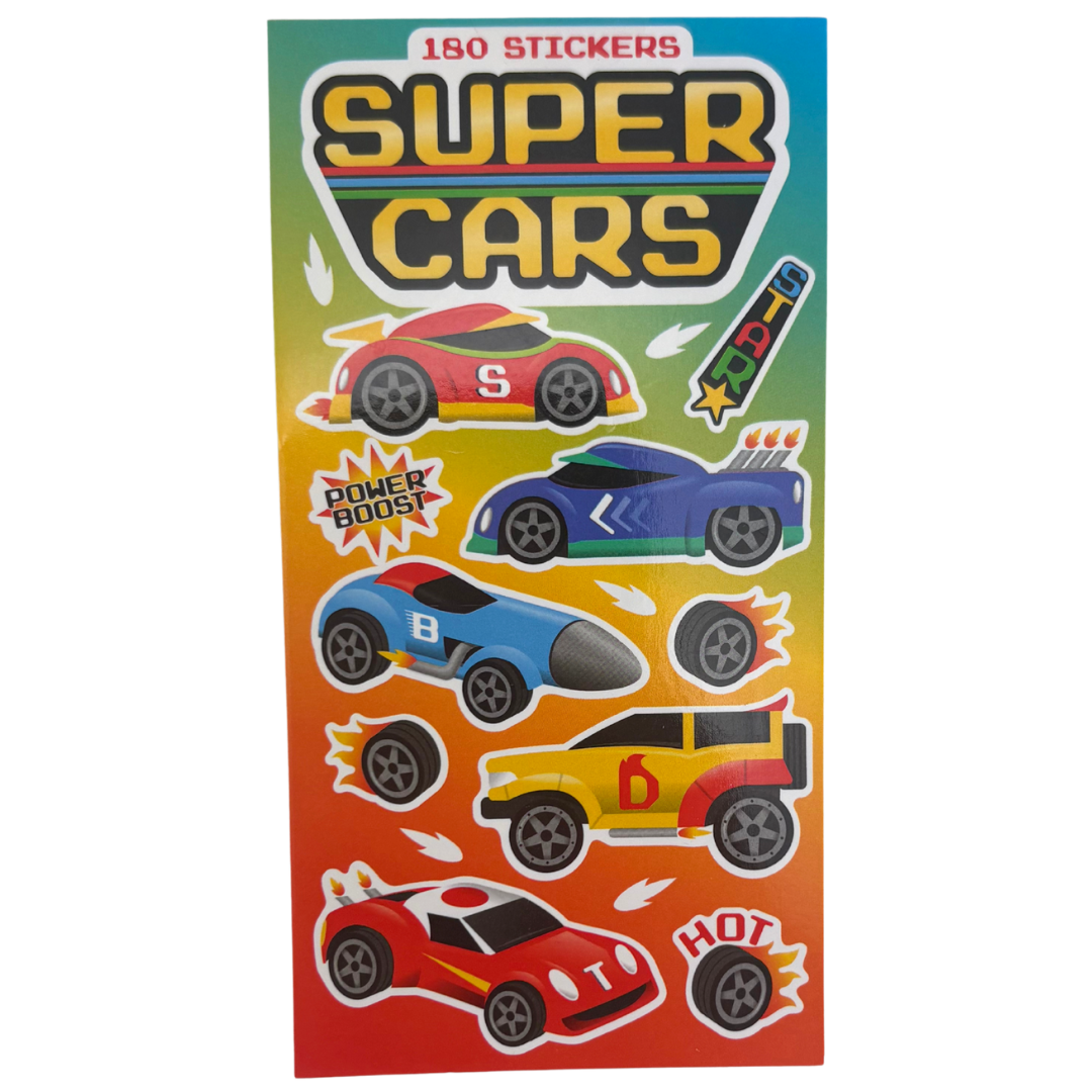 Journal Sticker Cars Sticker Books - Super Cars 180 Stickers – Craft Vault
