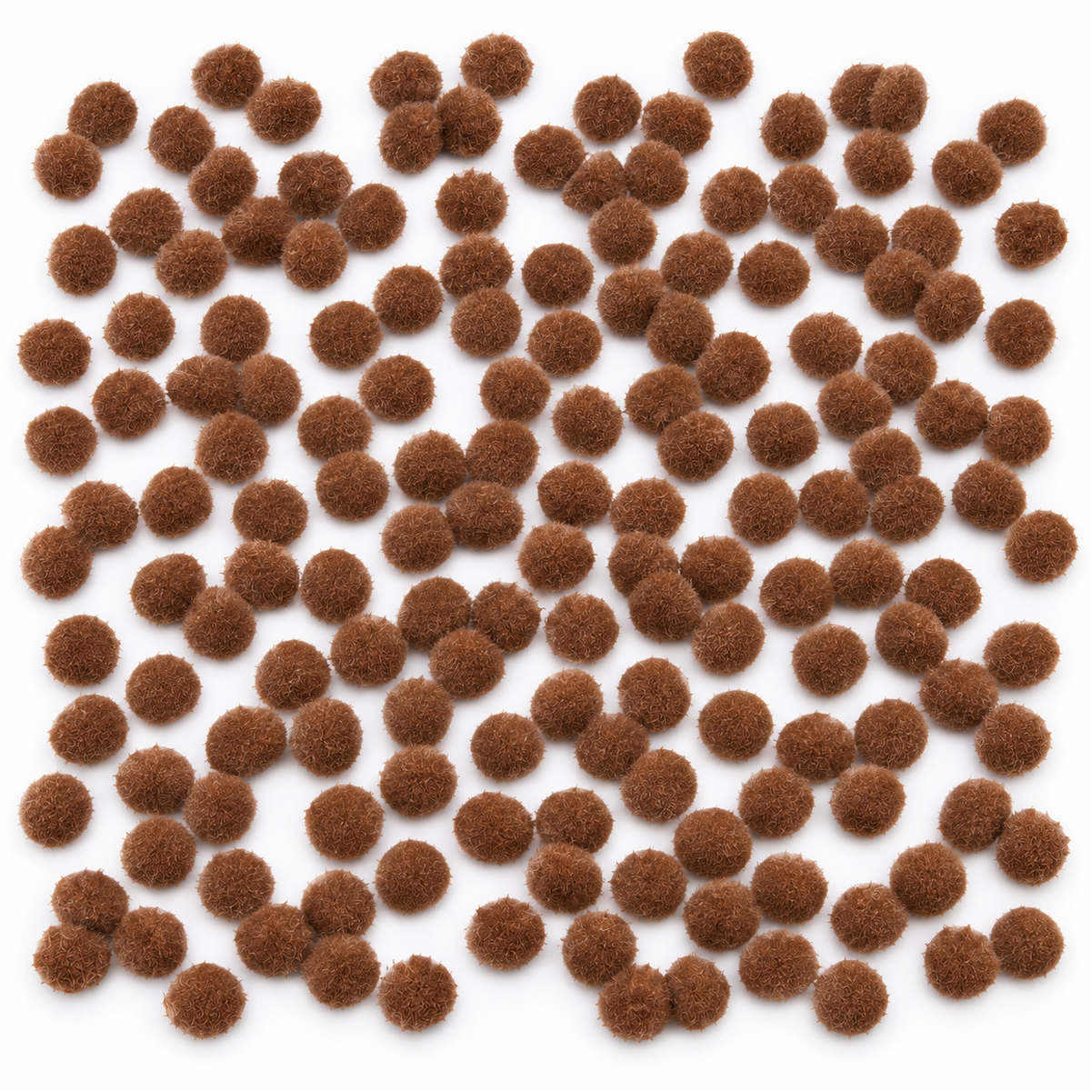 Pom Poms 15mm 200pk - Brown