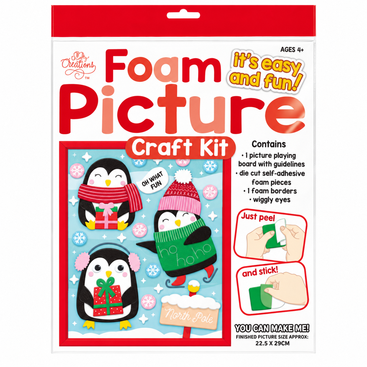 Christmas Penguins Foam Picture Art Kit