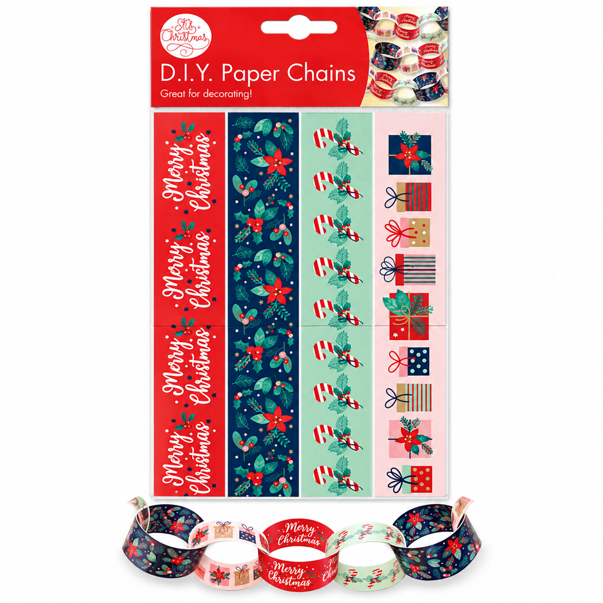 Christmas Paper Chain Making Kit - Traditional Design