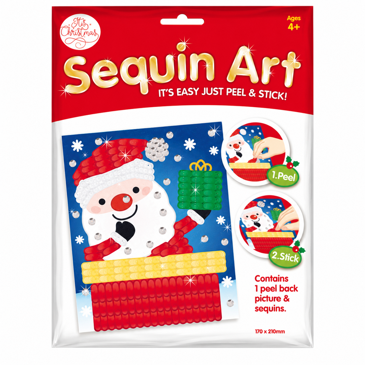 Santa Sequin Art Picture Kit