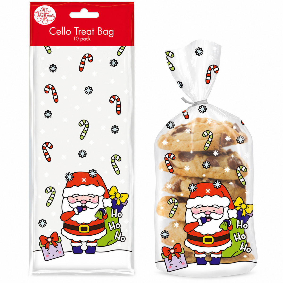 Santa Cello Bags 10pk