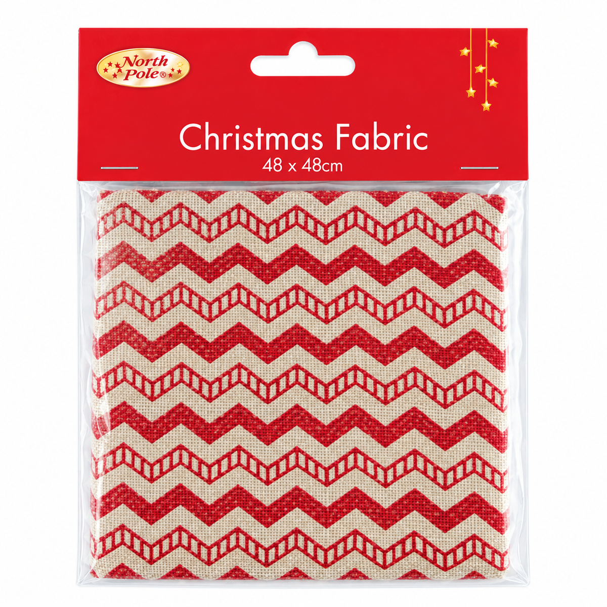 Patterned Christmas Burlap Fabric Square 48 x 48cm