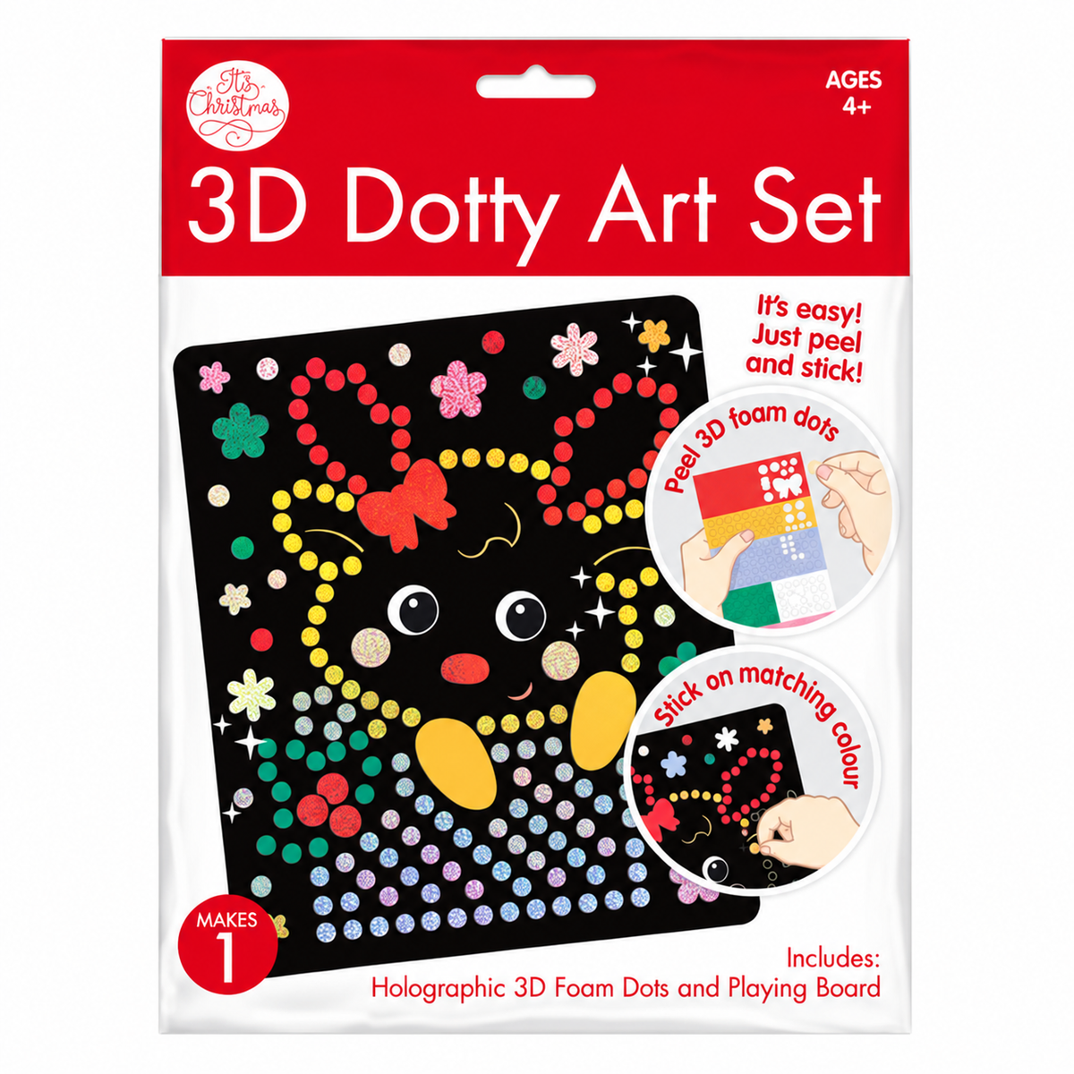Reindeer 3D Dotty Art Picture Kit
