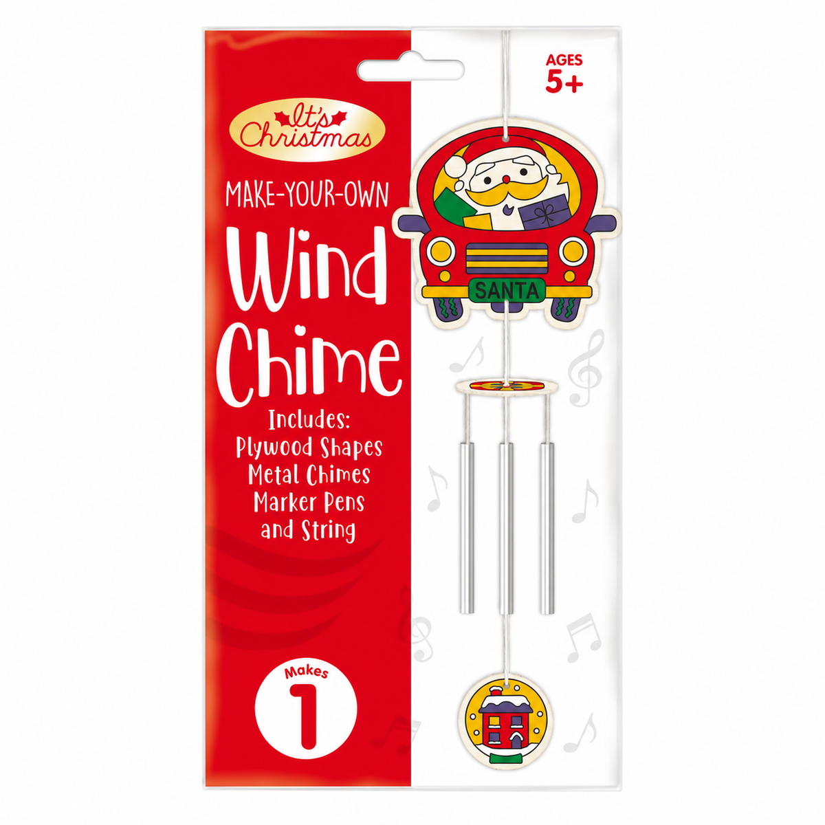 Decorate Your Own Wind Chime Kit - Santa in Car