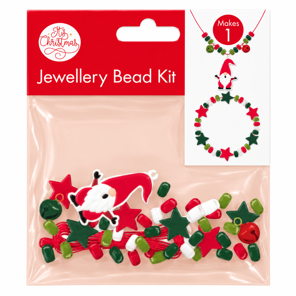 Christmas Beaded Jewellery Making Kit - Elf Design