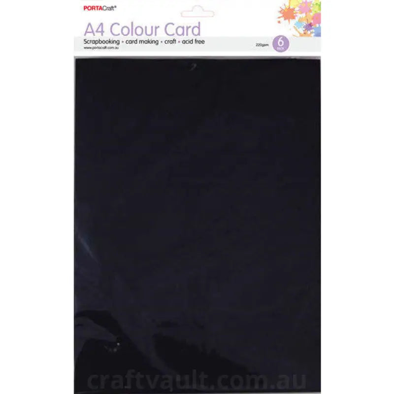 A4 Card 230gsm 6pk Black