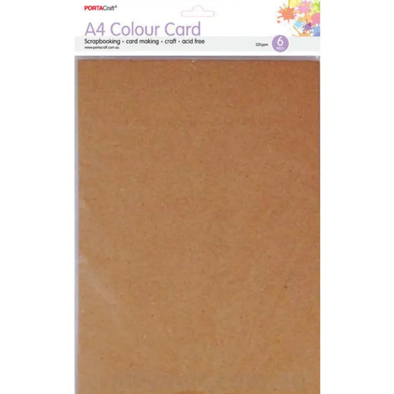 A4 Card 230gsm 6pk Kraft