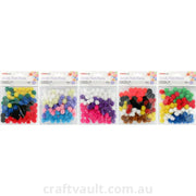 Acrylic Pom Poms 15mm 80pc 5 Asst