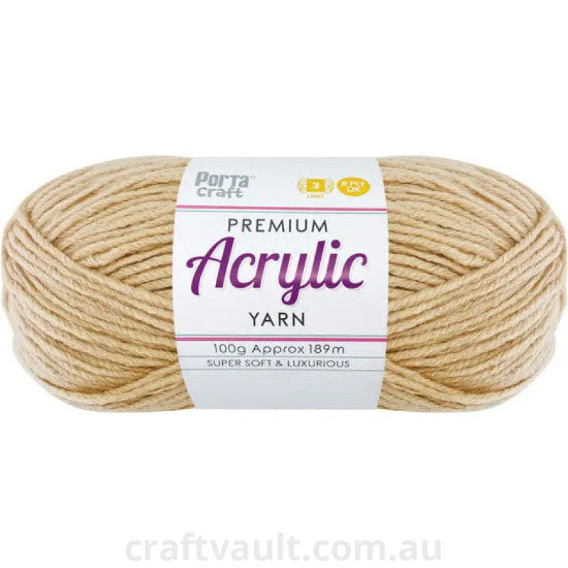 Acrylic Yarn 100g 189m 8ply Almond
