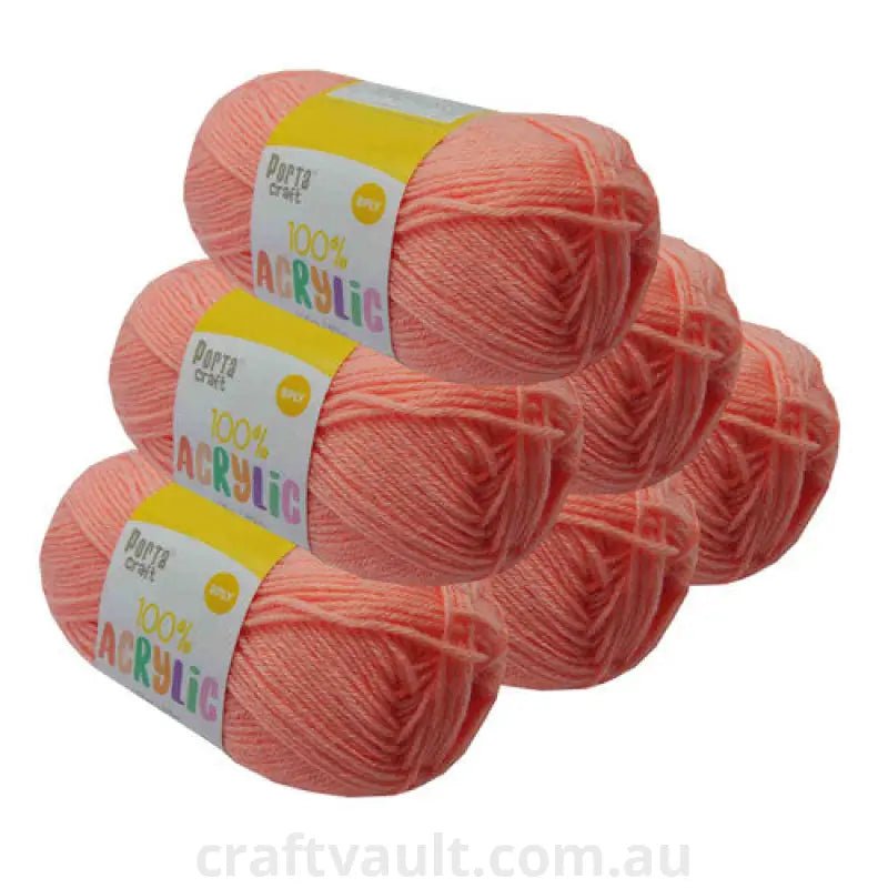 Acrylic Yarn 100g 189m 8ply Apricot